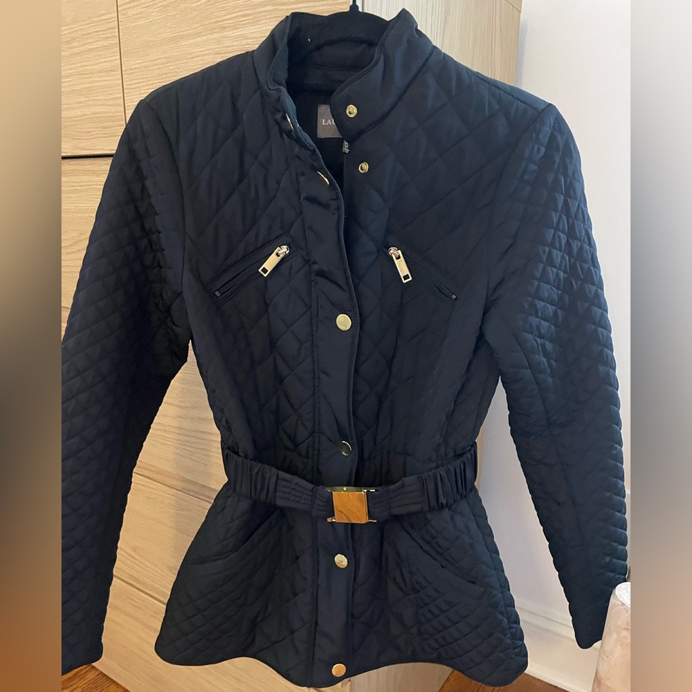 Laura Ashley Quilted Black Puffer Jacket